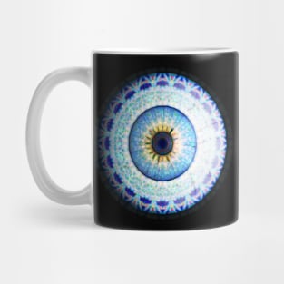 Blue Ceramic  Eyeball Jewel Mug